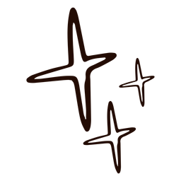 Stars simple hand drawn PNG Design