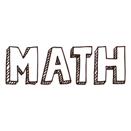 Subject math lettering PNG Design
