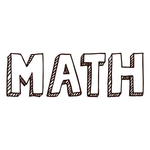 Betreff Mathe Schriftzug PNG-Design