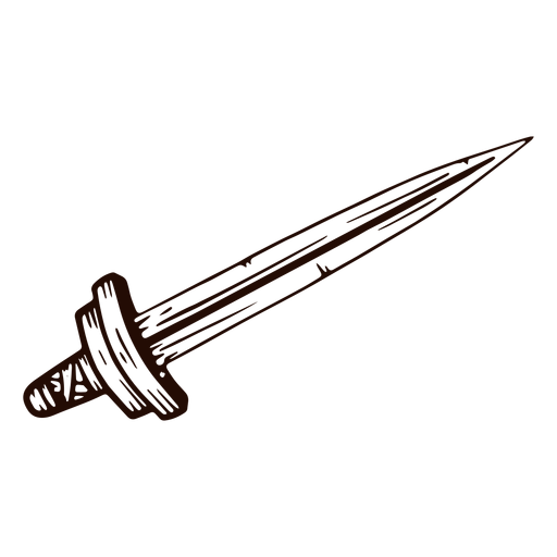 Dibujado a mano espada Diseño PNG
