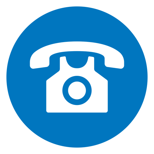 Blaues Symbol des Telefons PNG-Design