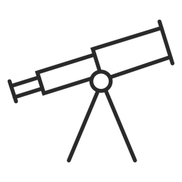 Icono de trazo de dispositivo de telescopio Diseño PNG