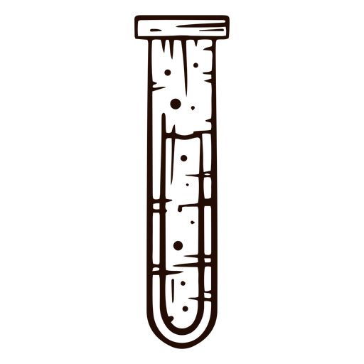 Test tube hand drawn Transparent PNG & SVG vector file