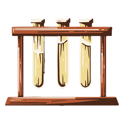 Ilustración de gradilla de tubos de ensayo Diseño PNG