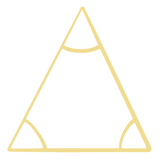 Doodle de forma de triángulo Diseño PNG