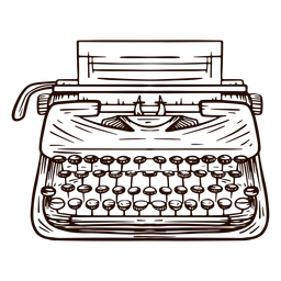 Schreibmaschine handgezeichnete Schreibmaschine PNG-Design