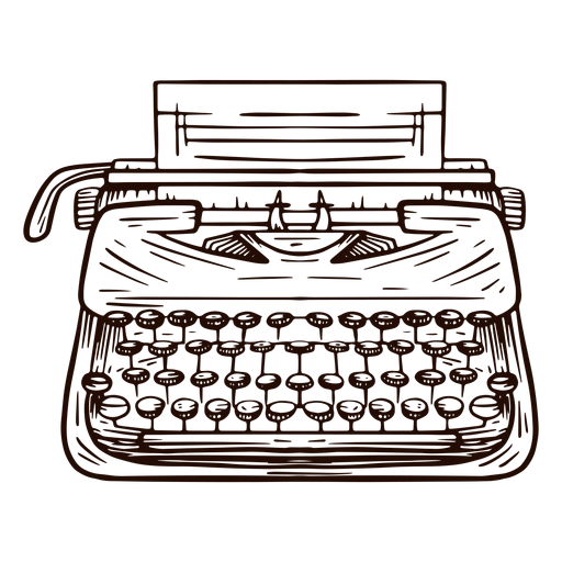 Typewriter hand drawn typewriter