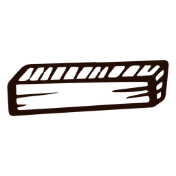 Doodle de prisma retangular de madeira Desenho PNG