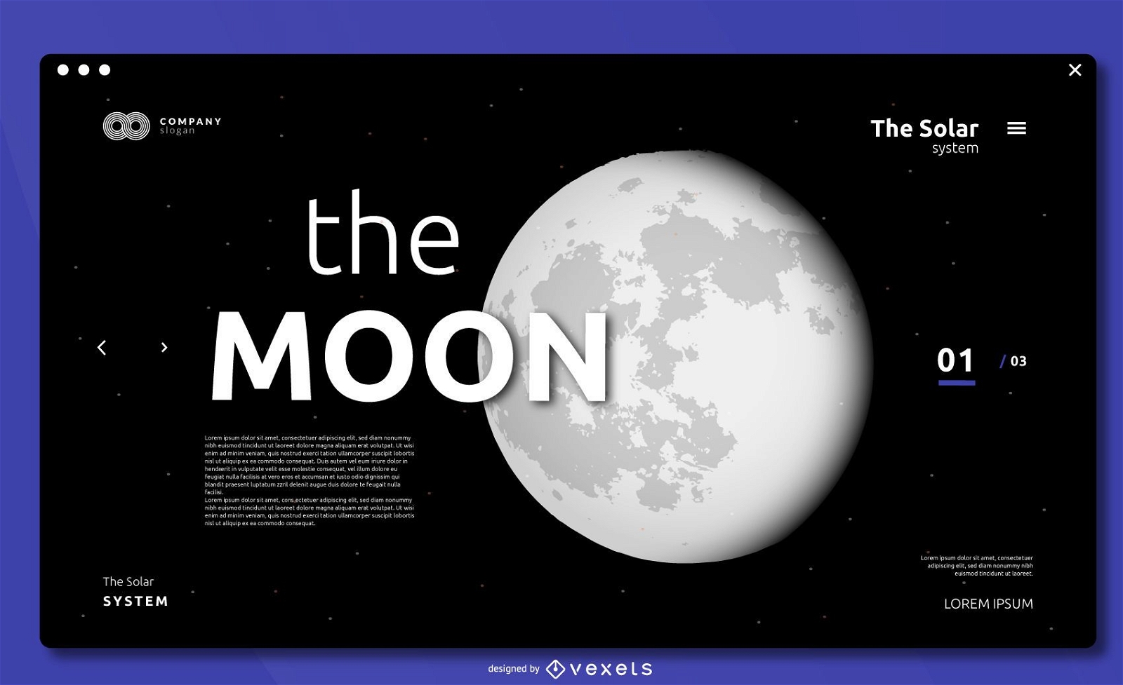 Diseño de portada de pantalla completa The Moon