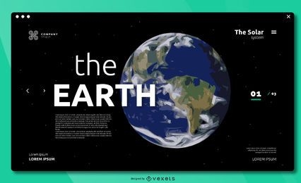 Diseño de portada de pantalla completa de The Earth