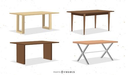 Rectangular table collection set