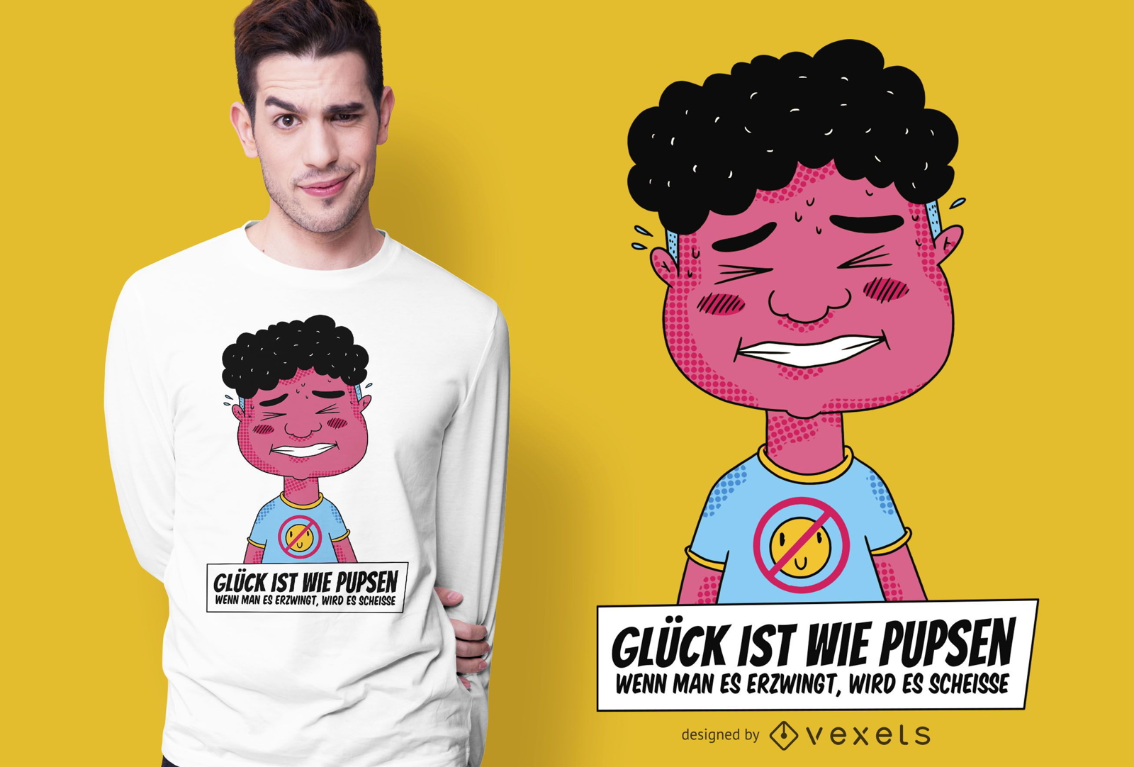 Lustiges Leben deutsches Zitat T-Shirt Design