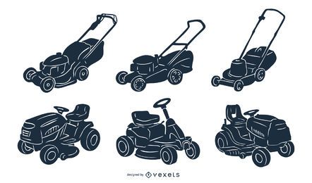 Mowing Machine Silhouette Pack Mowing Machine Silhouette Pack