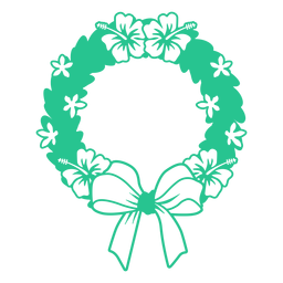 Corona de Navidad australiana plana Diseño PNG