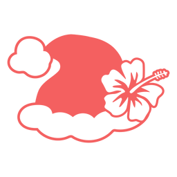 Chapéu de papai noel australiano achatado Desenho PNG