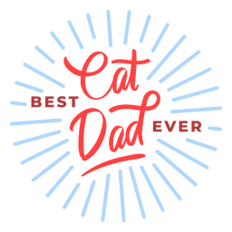 Melhor emblema de pai gato de todos os tempos Desenho PNG