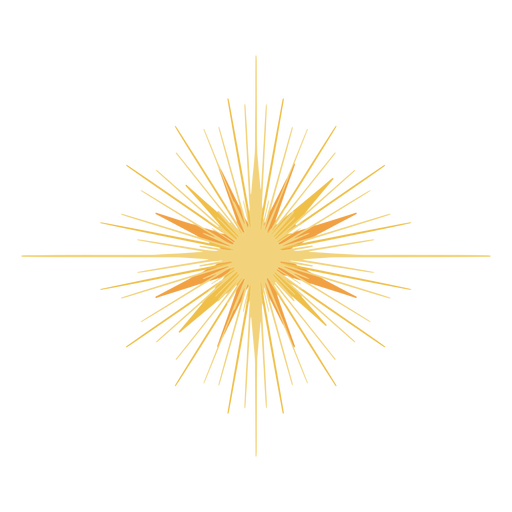 Großer leuchtender Stern flach PNG-Design