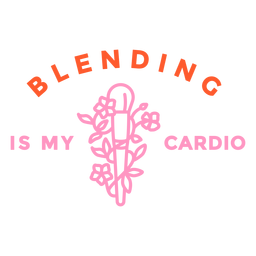 Blending ist mein Cardio-Abzeichen PNG-Design
