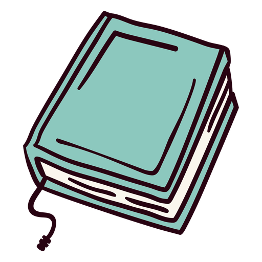 Blue closed book illustration PNG Design