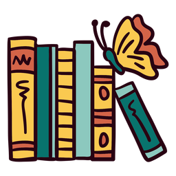 Bücherregal Schmetterling Illustration PNG-Design