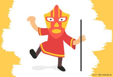 Mask cartoon character