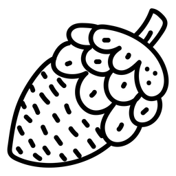 Trazo de piña de Navidad Diseño PNG