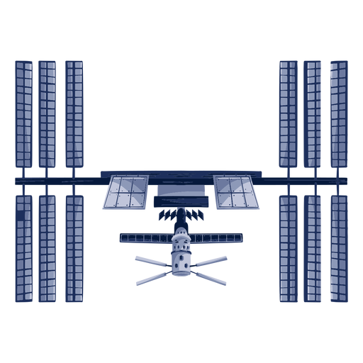 Ilustração de satélite artificial complexo Desenho PNG