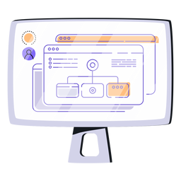 Ilustración de archivos de pantalla de computadora Diseño PNG