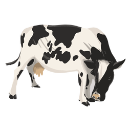 Ilustração de vaca olhando para baixo Desenho PNG