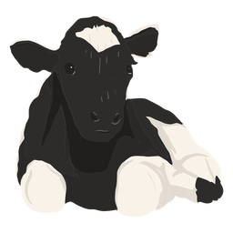 Cow lying down illustration PNG Design
