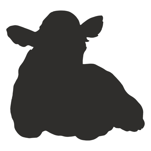 Vaca deitado silhueta