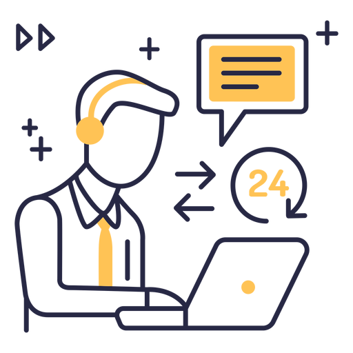 Customer service stroke icon PNG Design