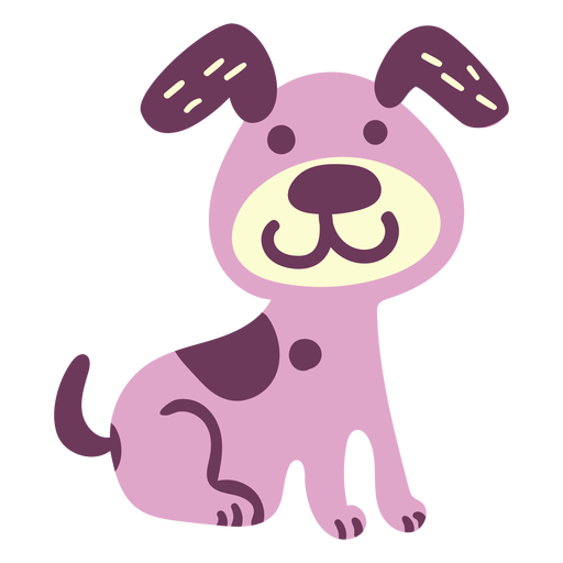 Lindo perro feliz plano Diseño PNG