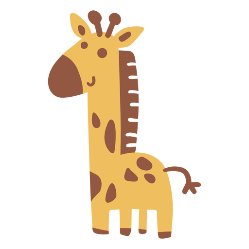 Download Cute Happy Giraffe Flat Transparent Png Svg Vector File