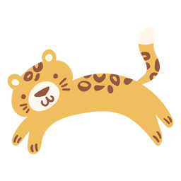 Lindo apartamento com leopardo feliz Desenho PNG