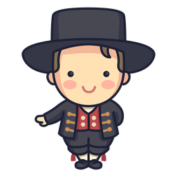 Cute norwegian man character PNG Design