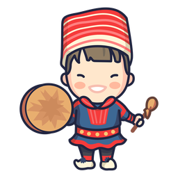 Lindo personaje de folklore noruego Diseño PNG