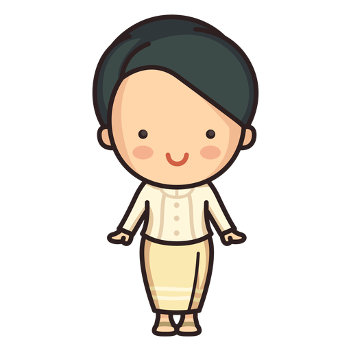 Cute thai woman ruean ton character PNG Design