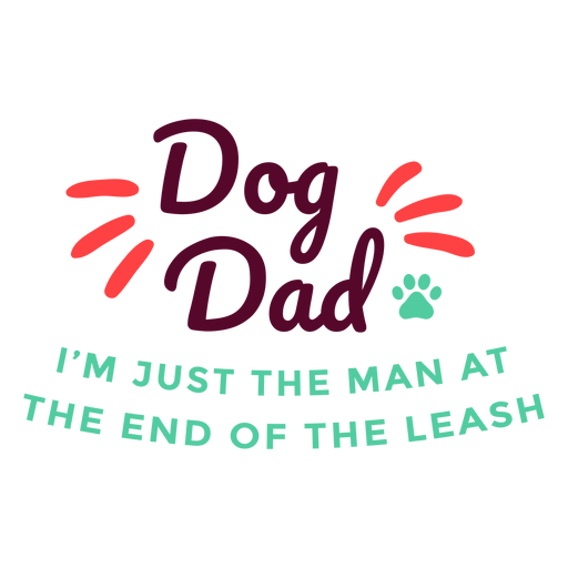 Dog dad lettering PNG Design