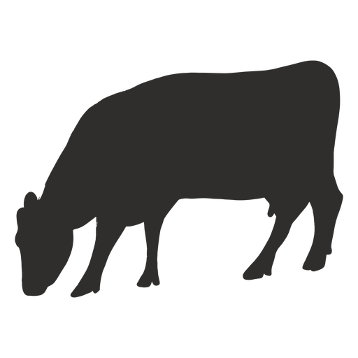 Eating cow silhouette - Transparent PNG & SVG vector file