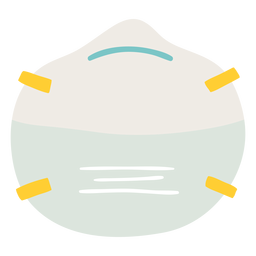 Máscara ffp1 plana Diseño PNG