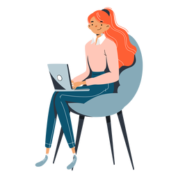 Menina com personagem de caderno Desenho PNG