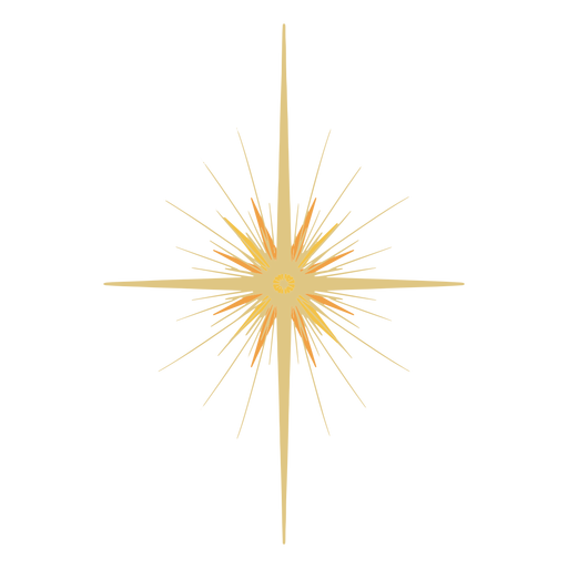 Glowing star space flat PNG Design