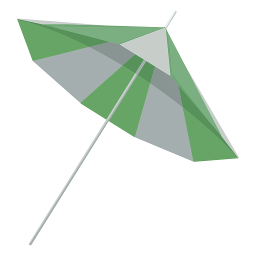Green parasol side illustration PNG Design