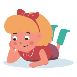 Personaje de mentira feliz chica rubia Diseño PNG