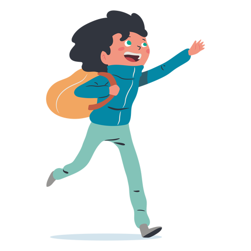 Happy boy student character - Transparent PNG & SVG vector file