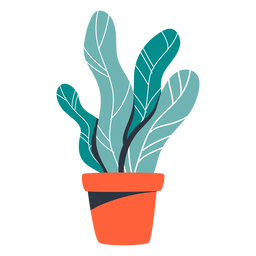 Ilustração de vaso vermelho de planta de casa Desenho PNG