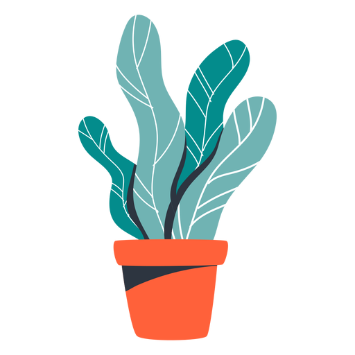 Houseplant red pot illustration PNG Design