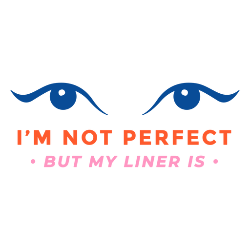 Ich bin kein perfektes Abzeichen PNG-Design
