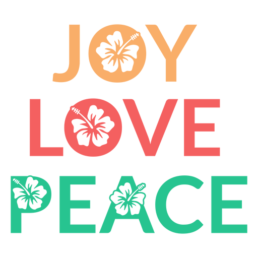 Joy Love Peace Abzeichen PNG-Design